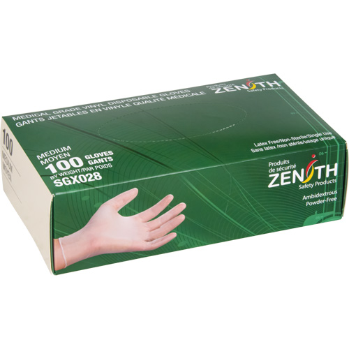 Disposable Gloves, Medium, Vinyl, 4.5-mil, Powder-Free, Clear, Class 2 Seagulf Marine Industries Inc.