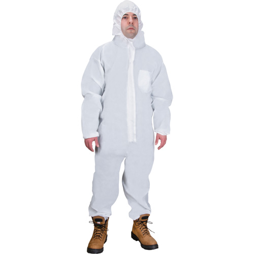 Hooded Coveralls, Medium, White, SMS Seagulf Marine Industries Inc.