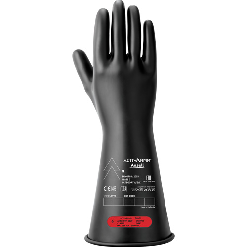 Electrical Insulating Gloves, ASTM Class 0, Size 10, 11" L Seagulf Marine Industries Inc.