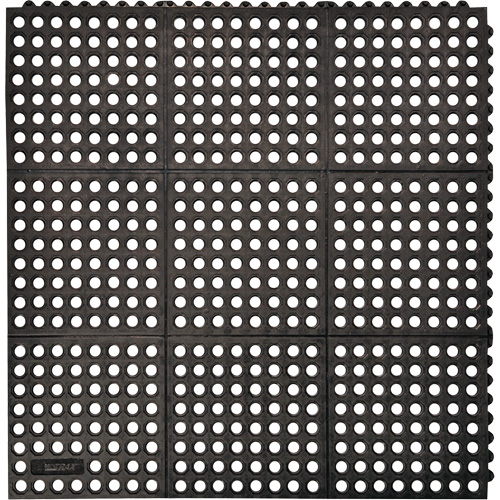 Tapis antifatigue &agrave; imbrication Cushion-Ease 550, &agrave; fentes, 3' x 3' x 3/4", Noir, Caoutchouc Seagulf Marine Industries Inc.