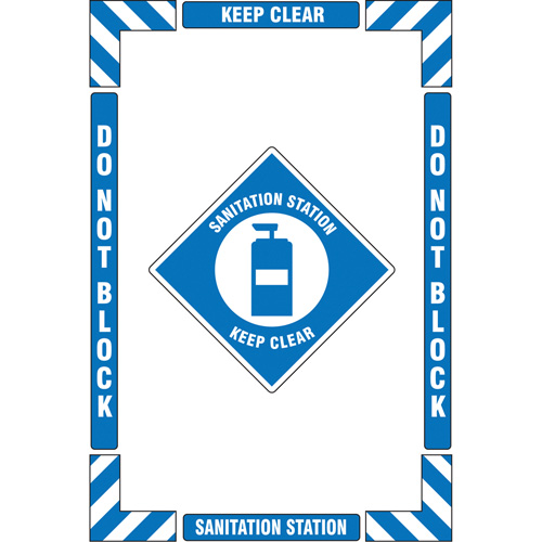 "Sanitation Station" Floor Marking Kit, Adhesive, English with Pictogram Seagulf Marine Industries Inc.