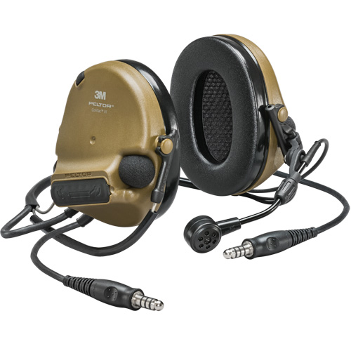 Casque VI NIB avec deux fils de sortie Peltor ComTac, Style Cordon cervical, 22 dB Seagulf Marine Industries Inc.