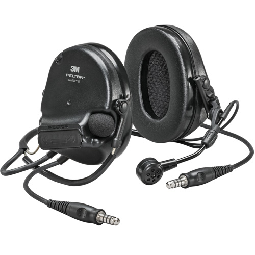 Casque VI NIB avec deux fils de sortie Peltor ComTac, Style Cordon cervical, 22 dB Seagulf Marine Industries Inc.