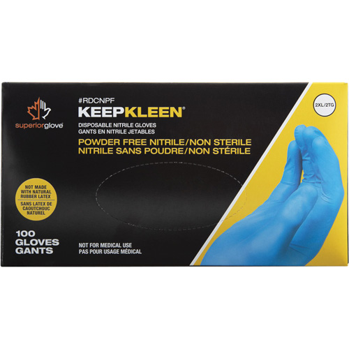 KeepKleen&reg; Disposable Glove, Small, Nitrile, 2.8-mil, Powder-Free, Blue Seagulf Marine Industries Inc.