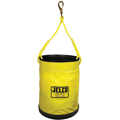 Seau escamotable avec rev&ecirc;tement en vinyle, 11" lo x 11" la x 16" h, Nylon, Noir/Jaune Seagulf Marine Industries Inc.
