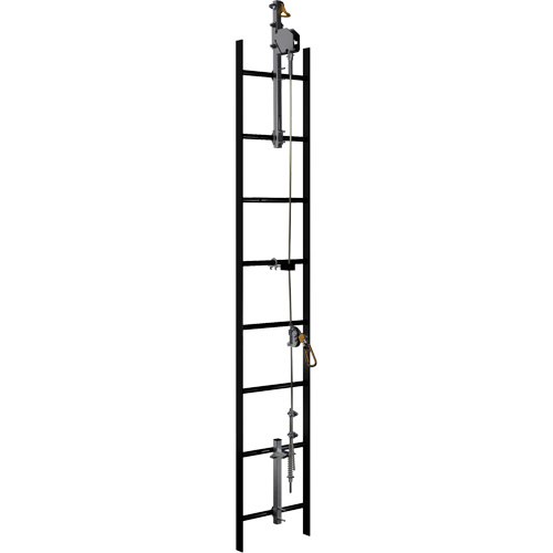 Syst&egrave;me de s&eacute;curit&eacute; vertical &agrave; c&acirc;ble 20' Lad-Saf, Acier galvanis&eacute; Seagulf Marine Industries Inc.