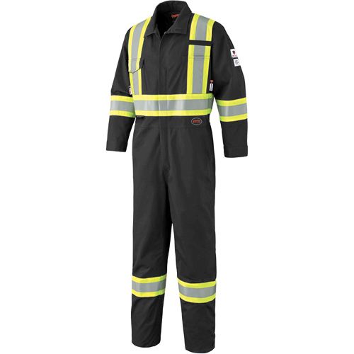 7702BK Combinaison ignifuge et r&eacute;sistant &agrave; l'arc &eacute;lectrique 88/12 FR-Tech, Taille 36, Noir, 9,7 cal/cm² Seagulf Marine Industries Inc.