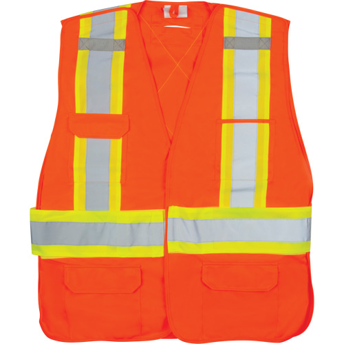 Veste d'arpenteur haute visibilit&eacute; conforme &agrave; la CSA, Orange haute visibilit&eacute;, 2T-Grand, Polyester Seagulf Marine Industries Inc.