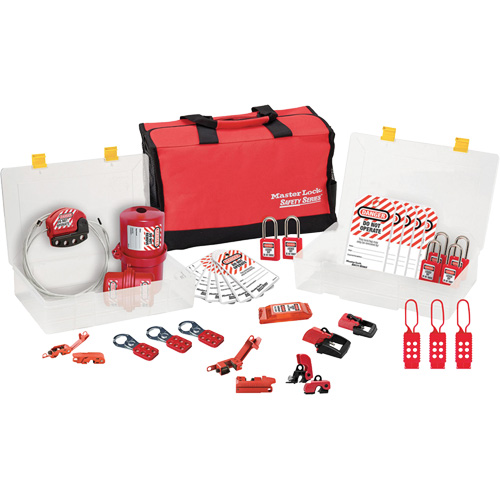 Trousse de cadenassage avec cadenas en thermoplastique de qualit&eacute; sup&eacute;rieure Zenex, Ensemble &eacute;lectrique, 27 composants compris Seagulf Marine Industries Inc.