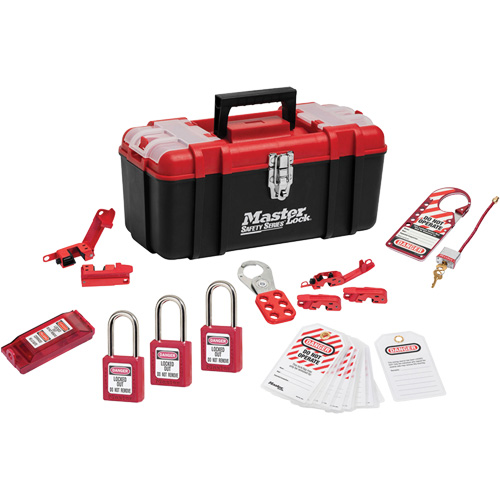 Trousse de cadenassage standard avec cadenas en thermoplastique Zenex, Ensemble &eacute;lectrique, 14 composants compris Seagulf Marine Industries Inc.