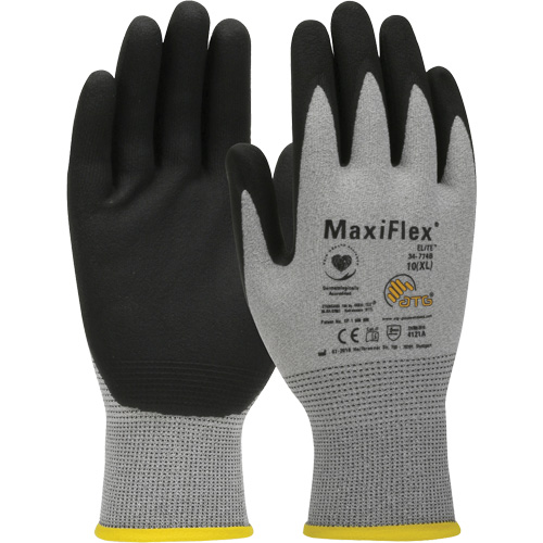 Gants compatibles avec les &eacute;crans tactiles ultral&eacute;gers ATG MaxiFlex Elite, Grand, R&ecirc;vetement Nitrile, Calibre 18, Enveloppe en Nylon Seagulf Marine Industries Inc.