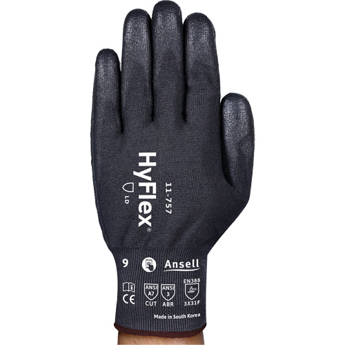 Gants r&eacute;sistant aux coupures Hyflex 11-757, Taille 8, Calibre 18, Rev&ecirc;tement Polyur&eacute;thane, Enveloppe en Intercept, ASTM ANSI niveau A7/EN 388 niveau F Seagulf Marine Industries Inc.