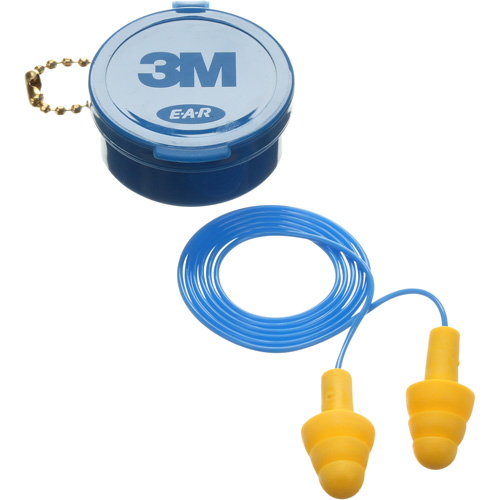 Bouchons d'oreilles pr&eacute;moul&eacute;s E-A-R Ultrafit, Avec cordon, Paire - Boîtier en plastique, 25 dB NRR, Taille unique Seagulf Marine Industries Inc.