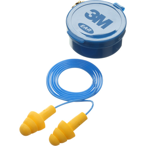 Bouchons d'oreilles pr&eacute;moul&eacute;s E-A-R Ultrafit, Avec cordon, Paire - Boîtier en plastique, 25 dB NRR, Taille unique Seagulf Marine Industries Inc.