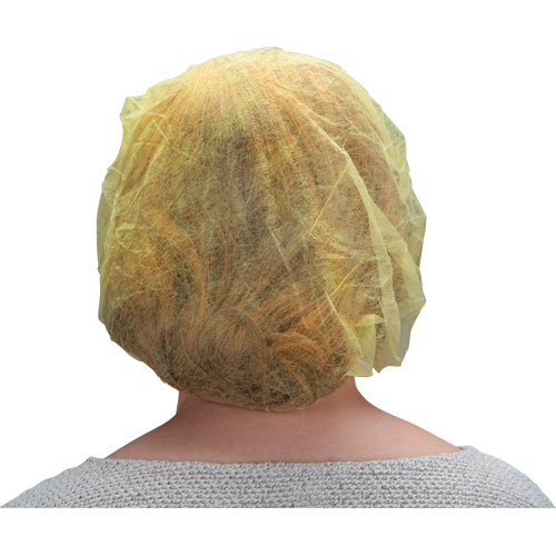 Bouffant Caps, Polypropylene, 21", Yellow Seagulf Marine Industries Inc.