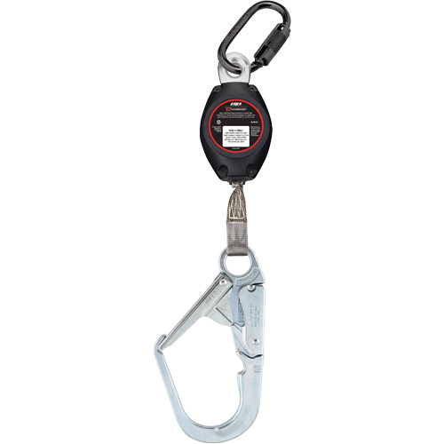 Cordage de s&eacute;curit&eacute; autor&eacute;tractable avec grand mousqueton Dynamic, 7', Polyester, Pivotant Seagulf Marine Industries Inc.