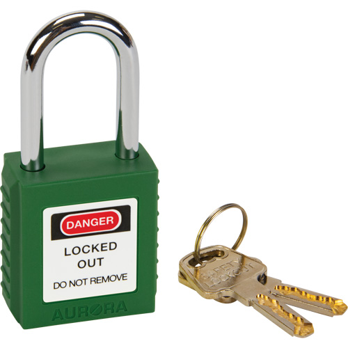 Verrouillage pour les consignations, Cadenas de s&eacute;curit&eacute;, Cl&eacute;s diff&eacute;rentes, Thermoplastique, Largeur de 1-1/2" Seagulf Marine Industries Inc.