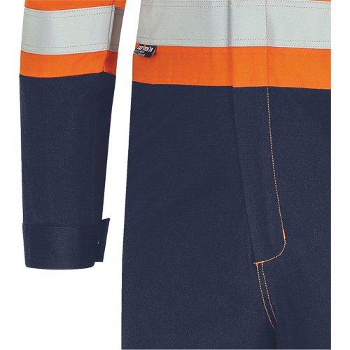 7702BB Combinaison de s&eacute;curit&eacute; FR-Tech 2 tons, Taille 36, Bleu marin/Orange, 10 cal/cm² Seagulf Marine Industries Inc.