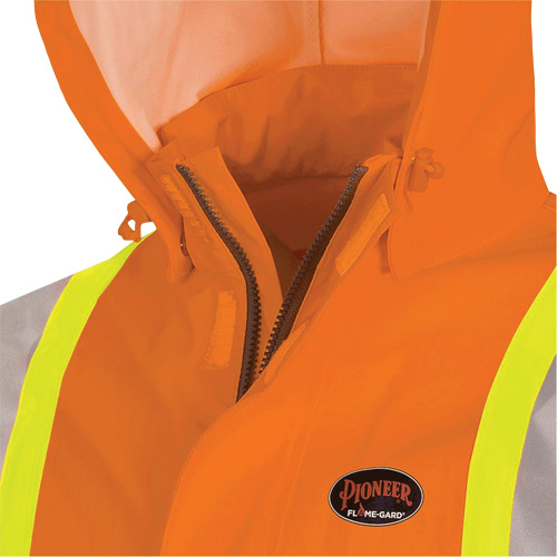 5880 Manteau de pluie ignifuge et protection contre les &eacute;clats d'arc &eacute;lectrique, T-petit, Orange haute visibilit&eacute;, 10 cal/cm² Seagulf Marine Industries Inc.