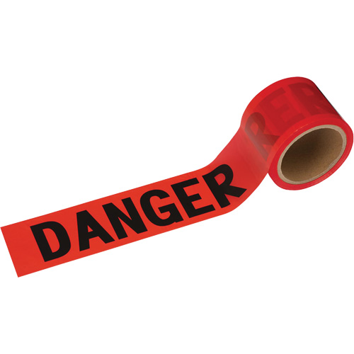388 Danger Tape, Bilingual, 3" W x 200' L, 1.5 mils, Black on Red Seagulf Marine Industries Inc.