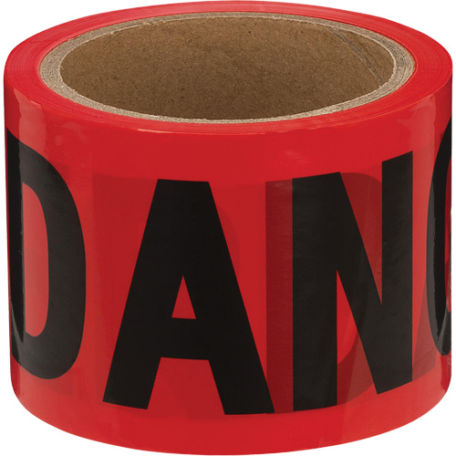 388 Danger Tape, Bilingual, 3" W x 200' L, 1.5 mils, Black on Red Seagulf Marine Industries Inc.