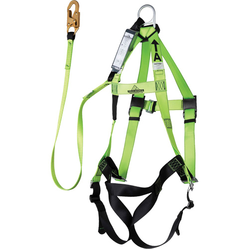 FBH-10000A6440-6 Harnais de s&eacute;curit&eacute; s&eacute;rie Contractor avec longe d'absorption des chocs, Combinaison harnais/longe Seagulf Marine Industries Inc.