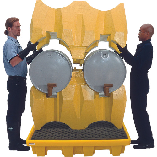 Syst&egrave;me de confinement Ultra-Drum avec drain pour 4 barils, 53" lo x 53" la x 77,8" ha, 3000 gal. US Capacit&eacute; Seagulf Marine Industries Inc.