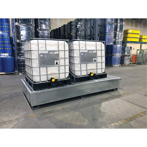 Steel Ultra-Twin IBC Spill Pallet&reg;, 370 US gal. Spill Capacity, 103.8" x 26.8" x 51.1" Seagulf Marine Industries Inc.