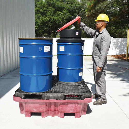 Palette de d&eacute;versement Ultra-Spill King, 4 barils, Capacit&eacute; de d&eacute;versement 85 gal. US, 51" x 51" x 17,5" Seagulf Marine Industries Inc.