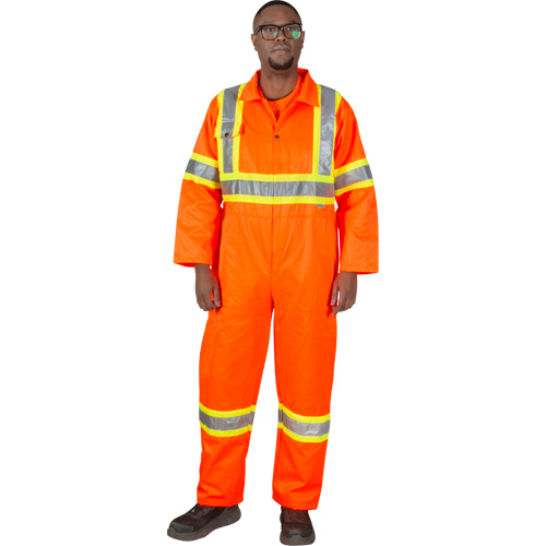Unlined Safety Coveralls, Small, High Visibility Orange Seagulf Marine Industries Inc.