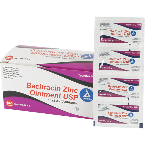 Tampons de premiers soins au bacitracin et zinc Efcom Limited, Onguent, Antibiotique Seagulf Marine Industries Inc.