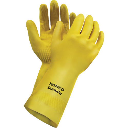 Dura-Fit Reusable Gloves, Size Small/7, 12" L, Latex, Flock-Lined Inner Lining, 20-mil Seagulf Marine Industries Inc.