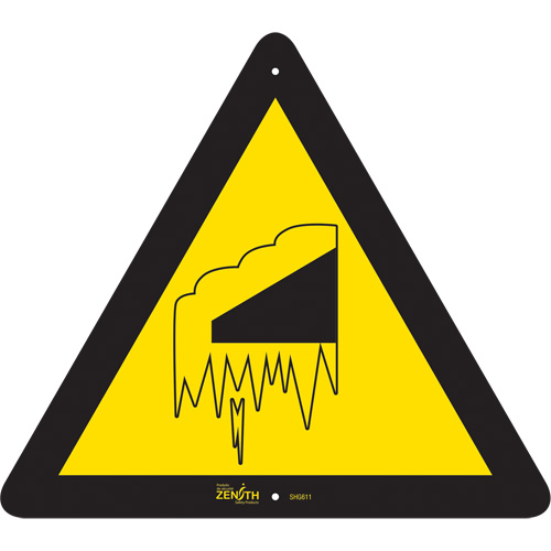 Enseigne de s&eacute;curit&eacute; conforme &agrave; la CSA -Falling Snow/Ice, 12" x 12", Aluminium, Pictogramme Seagulf Marine Industries Inc.