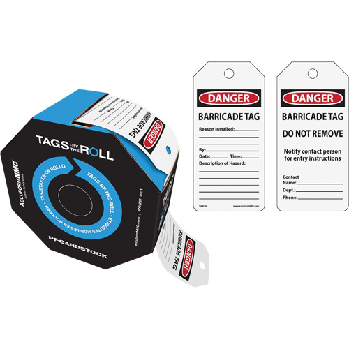 &eacute;tiquettes de danger pour barricade, Papier cartonn&eacute;, 3" la x 6-1/4" h, Anglais Seagulf Marine Industries Inc.