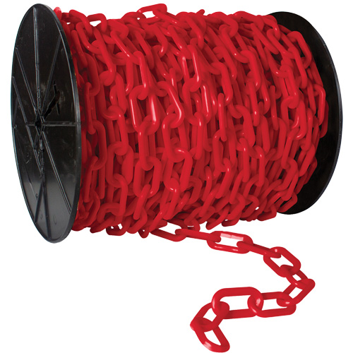 Chaîne de s&eacute;curit&eacute; en plastique robuste, Noir, Maillon de 2", 100' de long Seagulf Marine Industries Inc.