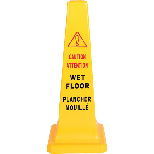 Wet Floor Safety Cone, Bilingual with Pictogram Seagulf Marine Industries Inc.