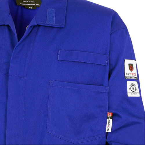 7779T Combinaisons ignifuges r&eacute;sistants aux arcs &eacute;lectriques 88/12 FR-Tech, Taille 40 (grand taille), Bleu royal, 10 cal/cm² Seagulf Marine Industries Inc.