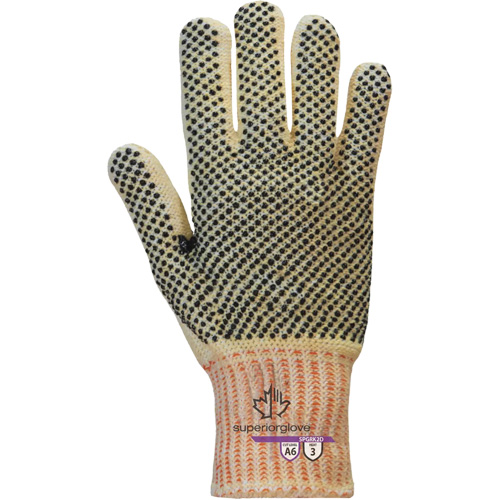 Gants r&eacute;sistants &agrave; la coupe Contender SPGRK2D, Taille Petit, Calibre 7, Rev&ecirc;tement PVC, Enveloppe en Kevlar/Fil technique, ASTM ANSI niveau A6 Seagulf Marine Industries Inc.