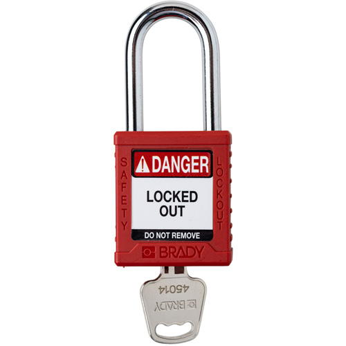 Velocity Lockout Padlock, Red, Keyed Different, Nylon, 1-1/2" Width Seagulf Marine Industries Inc.