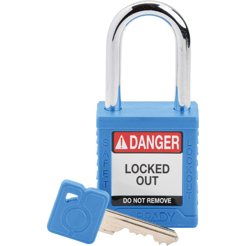 Velocity Lockout Padlock, Blue, Keyed Different, Nylon, 1-1/2" Width Seagulf Marine Industries Inc.