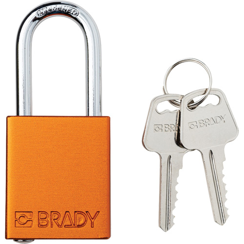 Velocity Lockout Padlock, Orange, Keyed Different, Aluminum, 1-1/2" Width Seagulf Marine Industries Inc.