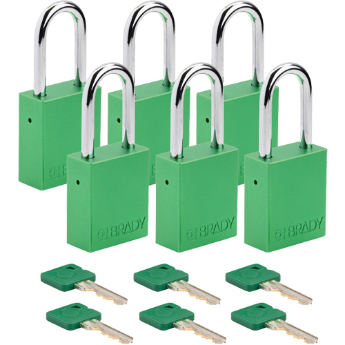 Cadenas de verrouillage Velocity, Vert, Cl&eacute;s identiques, Aluminium, Largeur de 1-1/2" Seagulf Marine Industries Inc.
