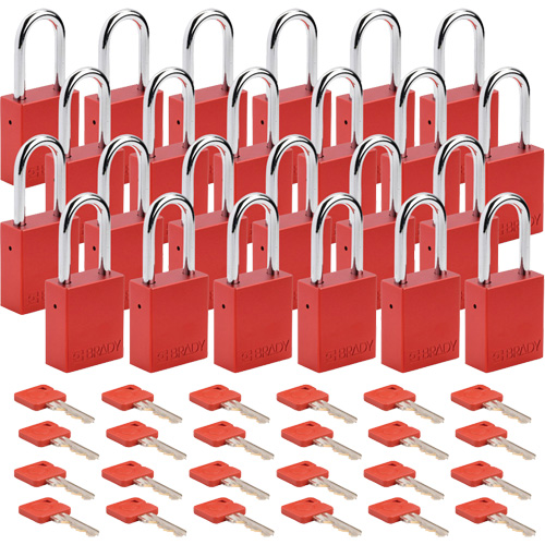 Cadenas de verrouillage Velocity, Rouge, Cl&eacute;s identiques, Aluminium, Largeur de 1-1/2" Seagulf Marine Industries Inc.