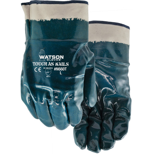 Gants r&eacute;sistants aux produits chimiques Tough-As-Nails, Taille T-Grand, Coton/Nitrile Seagulf Marine Industries Inc.