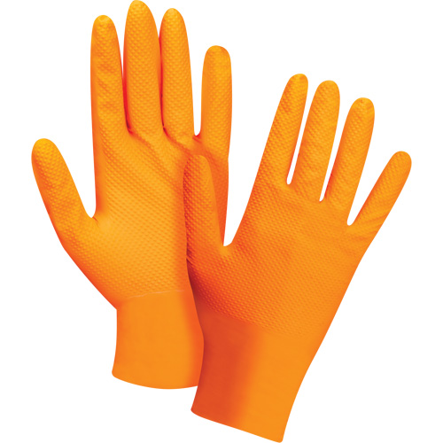 Heavyweight Tactile Grip Examination Gloves, X-Large, Nitrile, 8-mil, Powder-Free, Orange, Class 2 Seagulf Marine Industries Inc.