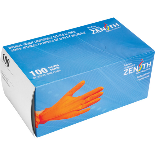 Heavyweight Tactile Grip Examination Gloves, X-Large, Nitrile, 8-mil, Powder-Free, Orange, Class 2 Seagulf Marine Industries Inc.