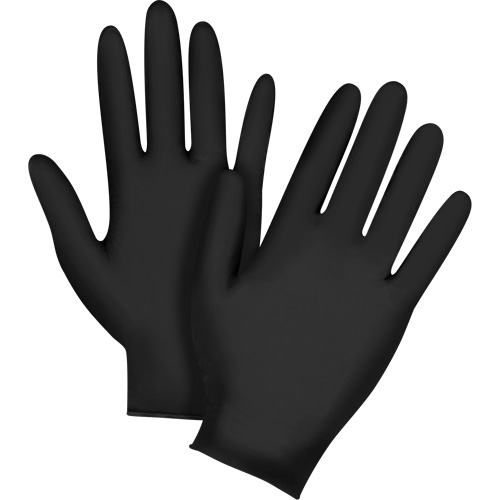 Emballages de gants jetables pour machine distributrice, Moyen, Nitrile, 5 mils, Sans poudre, Noir, Classe 2 Seagulf Marine Industries Inc.