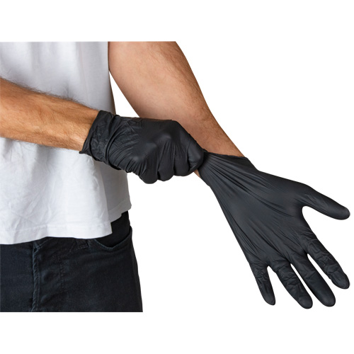 Emballages de gants jetables pour machine distributrice, Moyen, Nitrile, 5 mils, Sans poudre, Noir, Classe 2 Seagulf Marine Industries Inc.