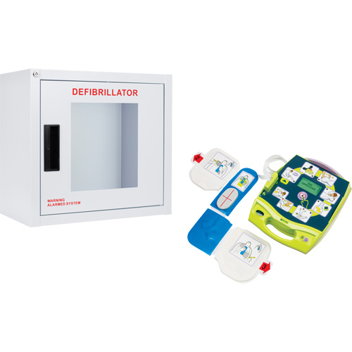 Ensemble armoire murale et d&eacute;fibrillateur AED Plus, Semi-automatique, Anglais, Classe 4 Seagulf Marine Industries Inc.