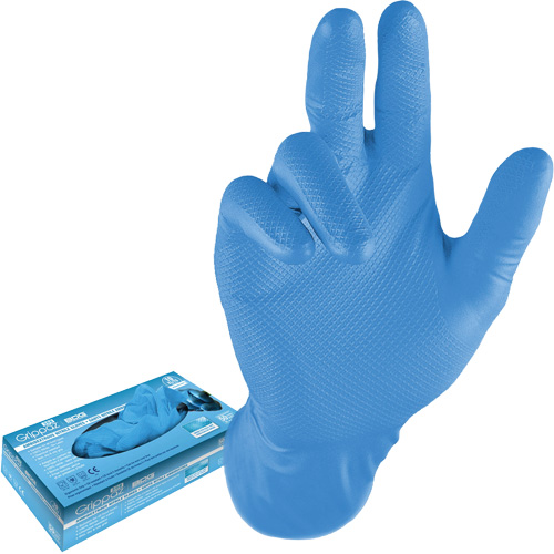 Gants jetables, 3T-Grand, Nitrile, 8 mils, Sans poudre, Bleu Seagulf Marine Industries Inc.